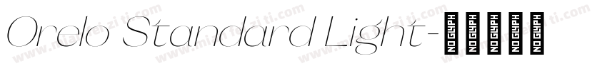 Orelo Standard Light字体转换